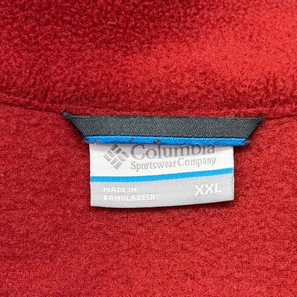 Columbia WM6747‎ Mens Size XXL Red Cathedral Peak II Full-Zip Fleece Vest